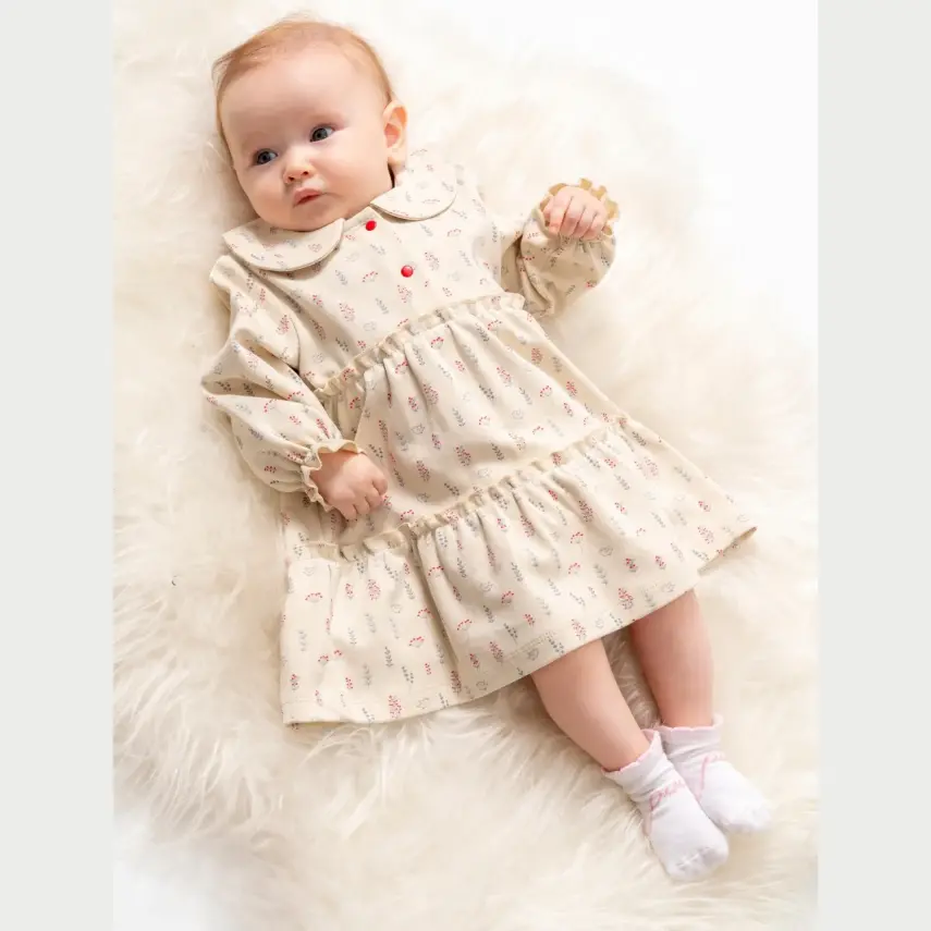 Moi Noi Elbise Düğmeli Kokina Bej - 2