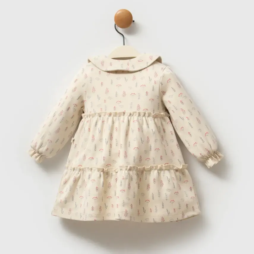 Moi Noi Elbise Düğmeli Kokina Bej - 3