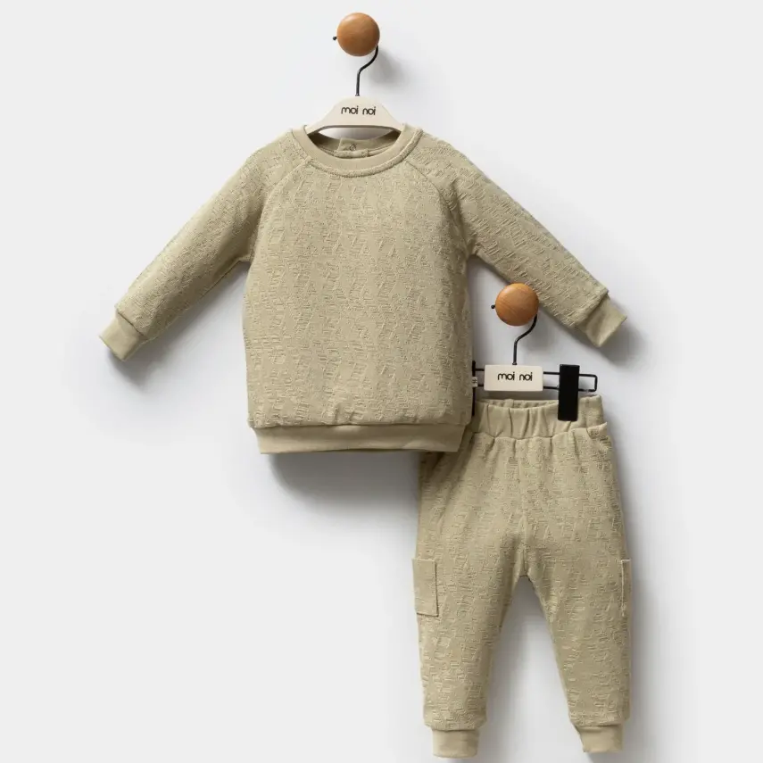 Moi Noi Erkek Bebek 2Li Takım Cepli Haki - 1