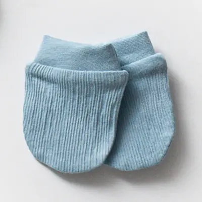 Moi Noi Erkek Bebek Yenidoğan Eldiven 2Li Mavi - 3