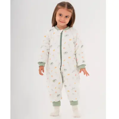 Moi Noi Fermuarlı Uzun Kollu Kışlık Bebek Çocuk Uyku Tulumu Safari 2,5 Tog