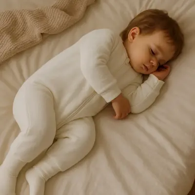 Moi Noi Fermuarlı Uzun Kollu Kışlık Uyku Tulum Waffle Ekru 2,5 Tog - 21