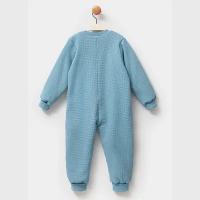 Moi Noi Fermuarlı Uzun Kollu Kışlık Uyku Tulum Waffle Petrol 2,5 Tog - 2