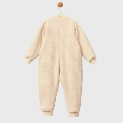 Moi Noi Fermuarlı Uzun Kollu Kışlık Uyku Tulum Waffle Sarı 2,5 Tog - 3