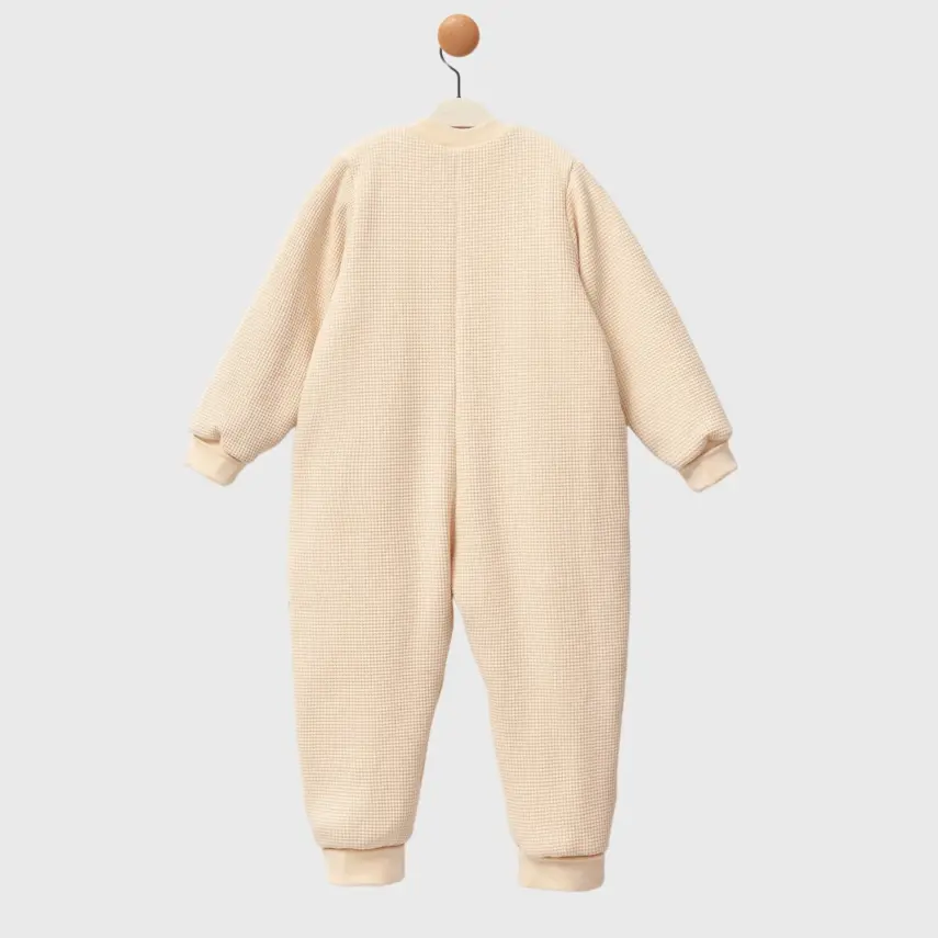 Moi Noi Fermuarlı Uzun Kollu Kışlık Uyku Tulum Waffle Sarı 2,5 Tog - 11