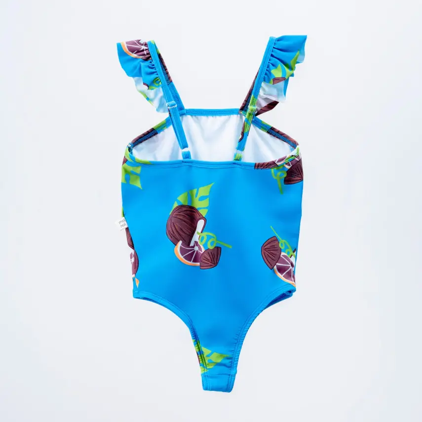 Moi Noi Kız Bebek Mayo Desenli Mavi - 2