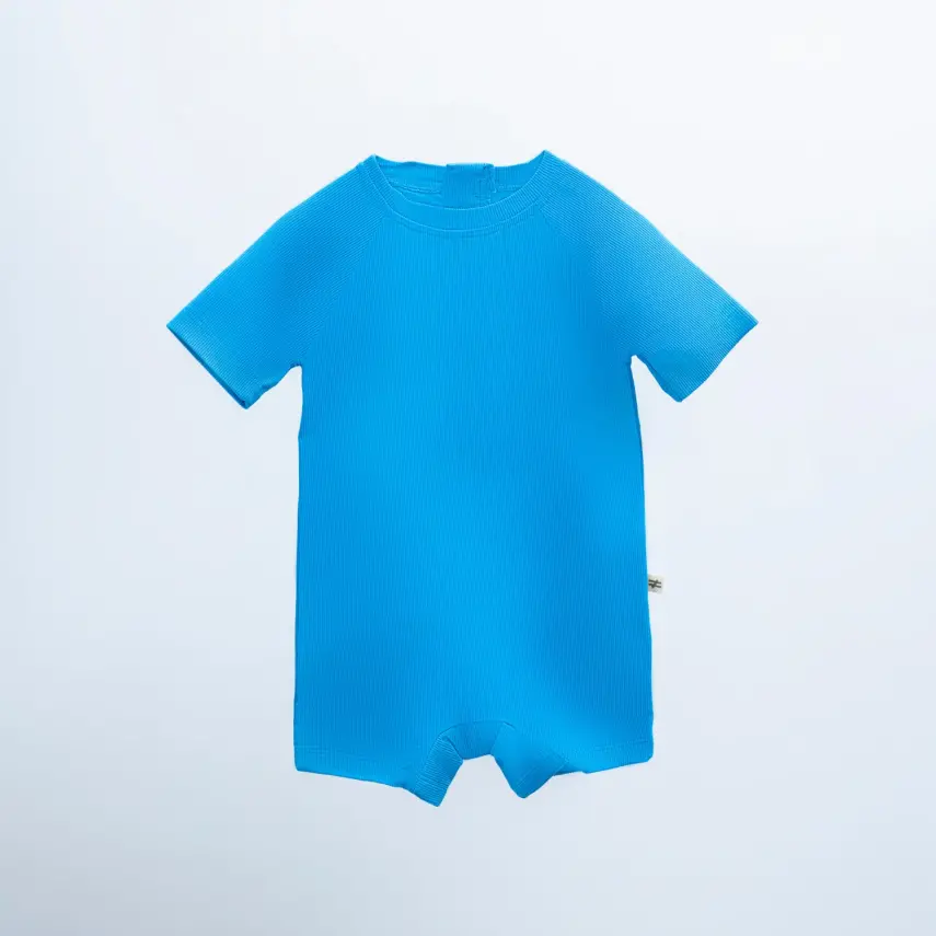 Moi Noi Tulum Kız Çocuk Mayo Çizgili Mavi - 2