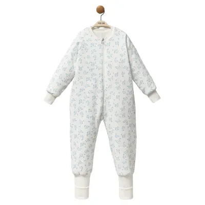 Moi Noi Uyku Tulumu Çoraplı 2,5 Tog Mavi Çiçek Desenli