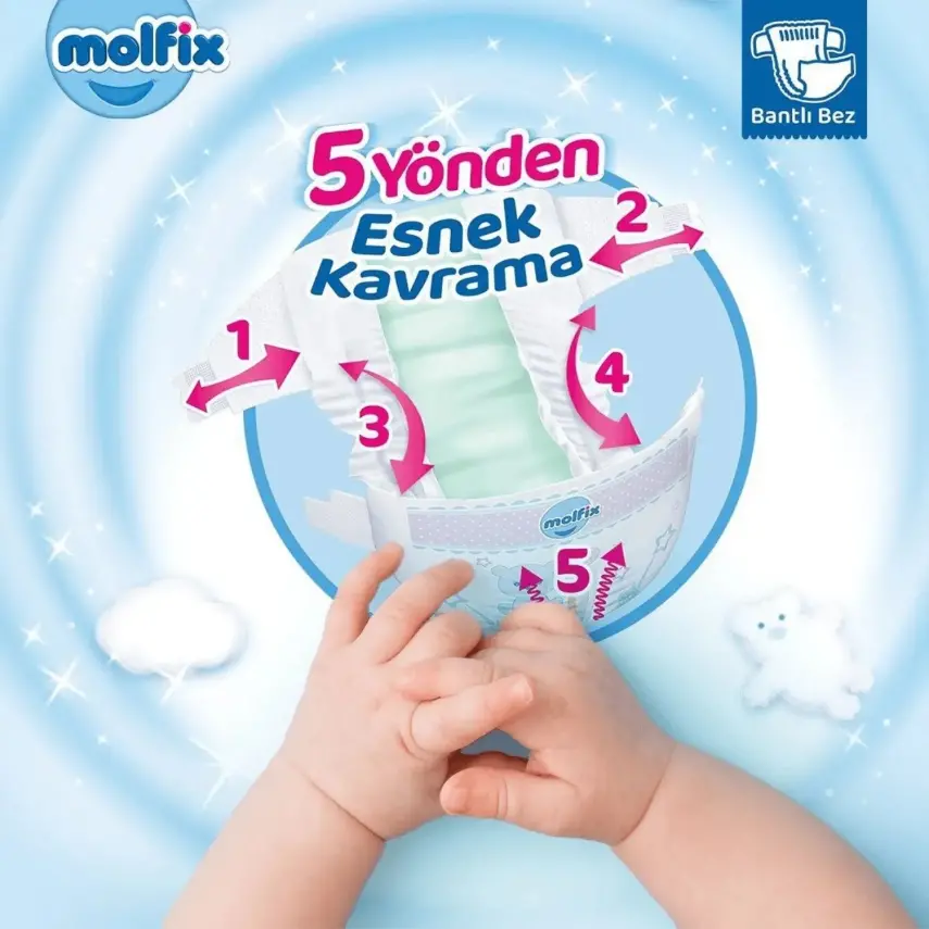 Molfix Bebek Bezi 3D 5 Beden Junior 11-18 Kg 78li Ultra Fırsat Paketi - 9