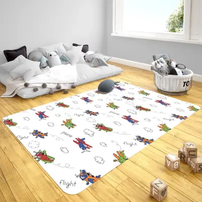 Momys Care Gökyüzü Kaşifleri Çocuk Odası Halı Model 100x160 Cm - 1