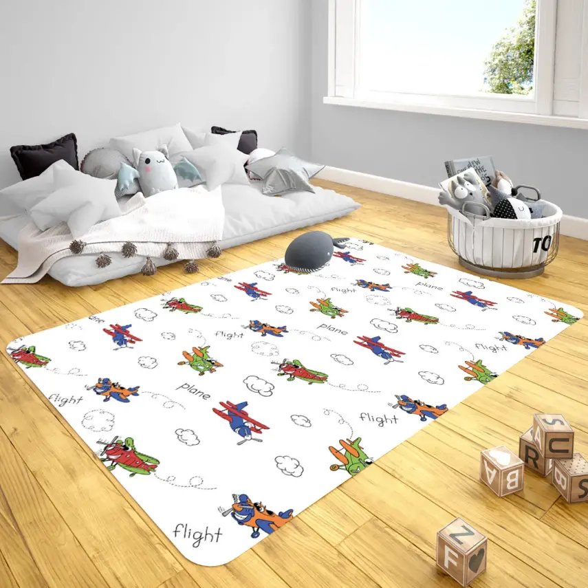 Momys Care Gökyüzü Kaşifleri Çocuk Odası Halı Model 100x160 Cm - 1