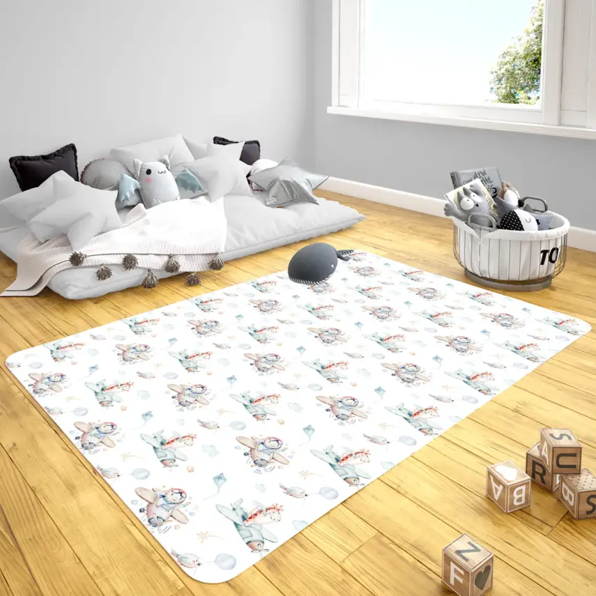 Momys Care Uçuş Macerası Çocuk Odası Halı Model 100x160 Cm - 1