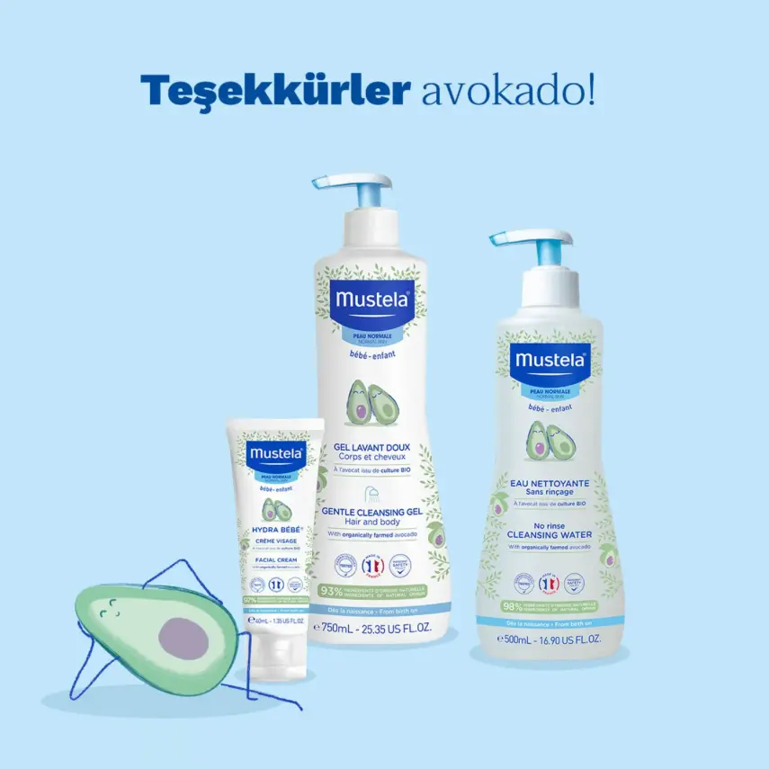 Mustela Gentle Avokado Papatya Özlü Bebek Şampuanı 500 ml x 2 Adet - 4