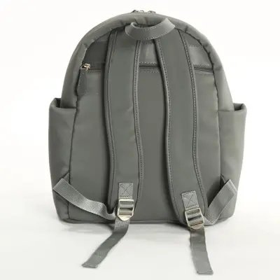 M&Y Collection Diamond Deri Sırt Çantası Gri - 2