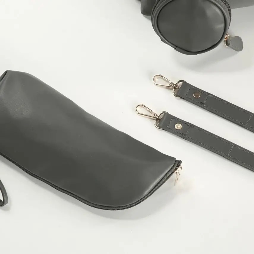 M&Y Collection Diamond Deri Sırt Çantası Gri - 3