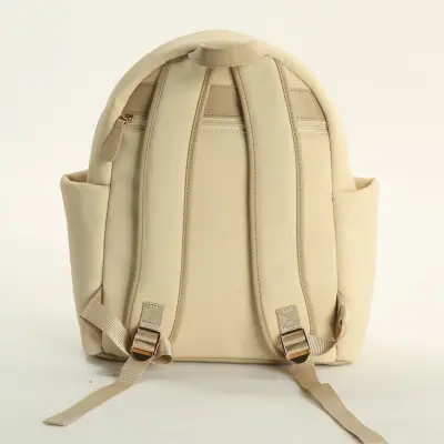 M&Y Collection Diamond Deri Sırt Çantası Krem - 2