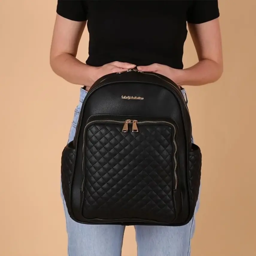 M&Y Collection Dust Deri Sırt Çantası Siyah - 6