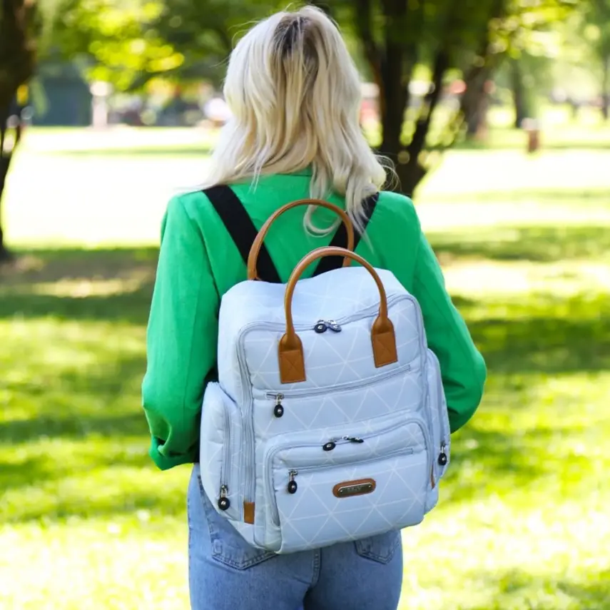 M&Y Collection Eos Digital Sırt Çantası Altıgen Bebek Mavisi - 4