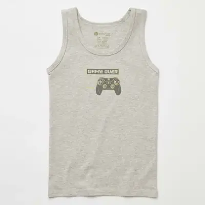 Natuline Organik Erkek Bebek Atleti Likralı Game Over 2li Mavi - Gri Melanj - 5