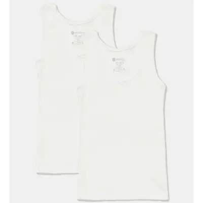 Natuline Organik Kız Bebek Atleti Kaşkorse 2li Beyaz - 1