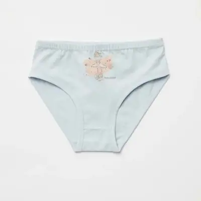 Natuline Organik Kız Külot Likralı Queen Swan 2li Açık Mavi - Sarı - 4