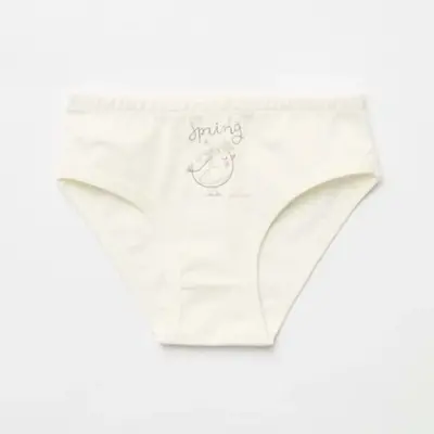 Natuline Organik Kız Slip Likralı Spring Bird 2li Pembe - Ekru - 6