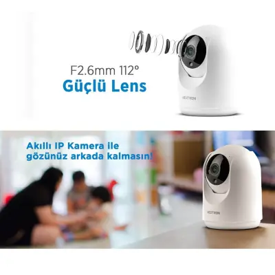 Neutron 360 Derece Dönebilen Kızılötesi İç Ortam Akıllı Güvenlik Kamera - 4