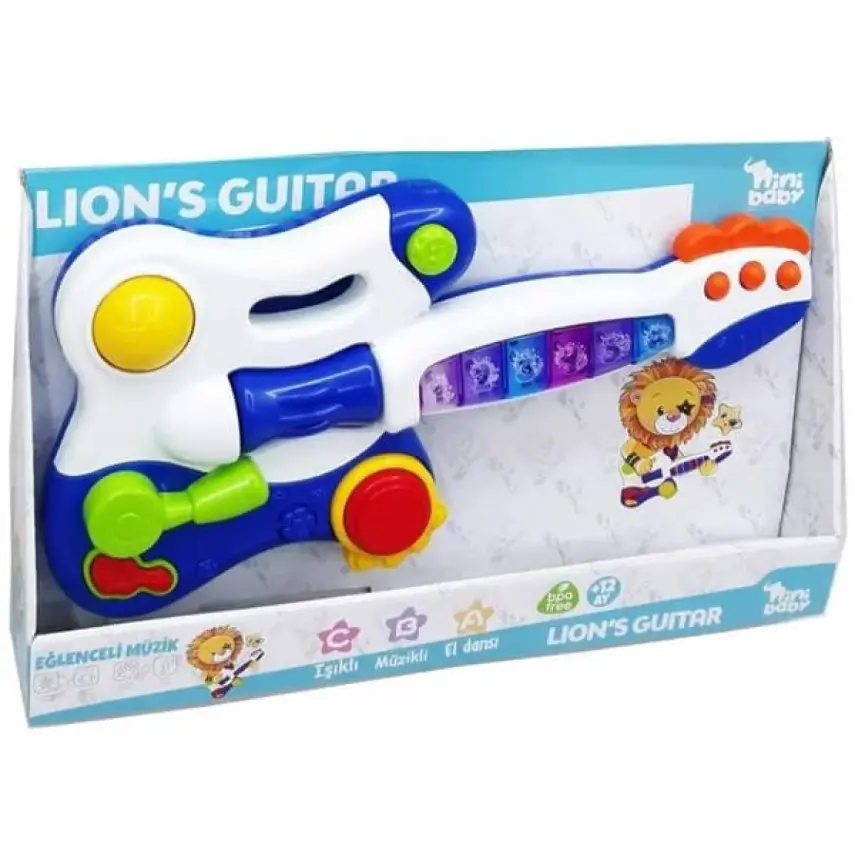 Nini Baby Gitar Lion Işıklı Sesli Müzikli - 1