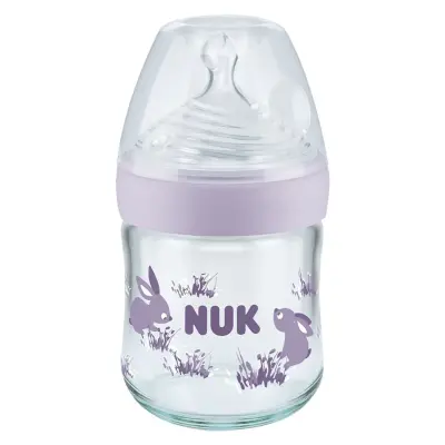 Nuk Nature Sense Isı Göstergeli Cam Biberon 240 ml Lila