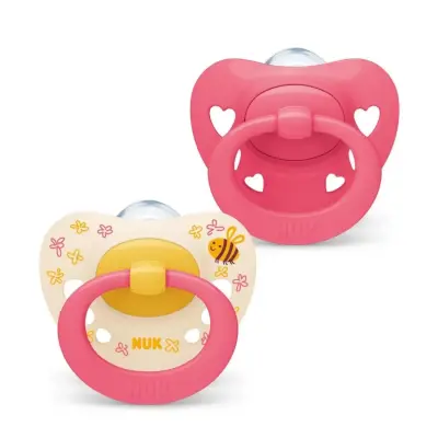 Nuk Signature Saklama Kutulu  Silikon Emzik 2li 18-36 Ay Kız