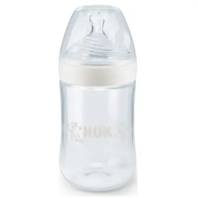 Nuk Silikon Emzikli Nature Sense PP Biberon 260 ml Beyaz