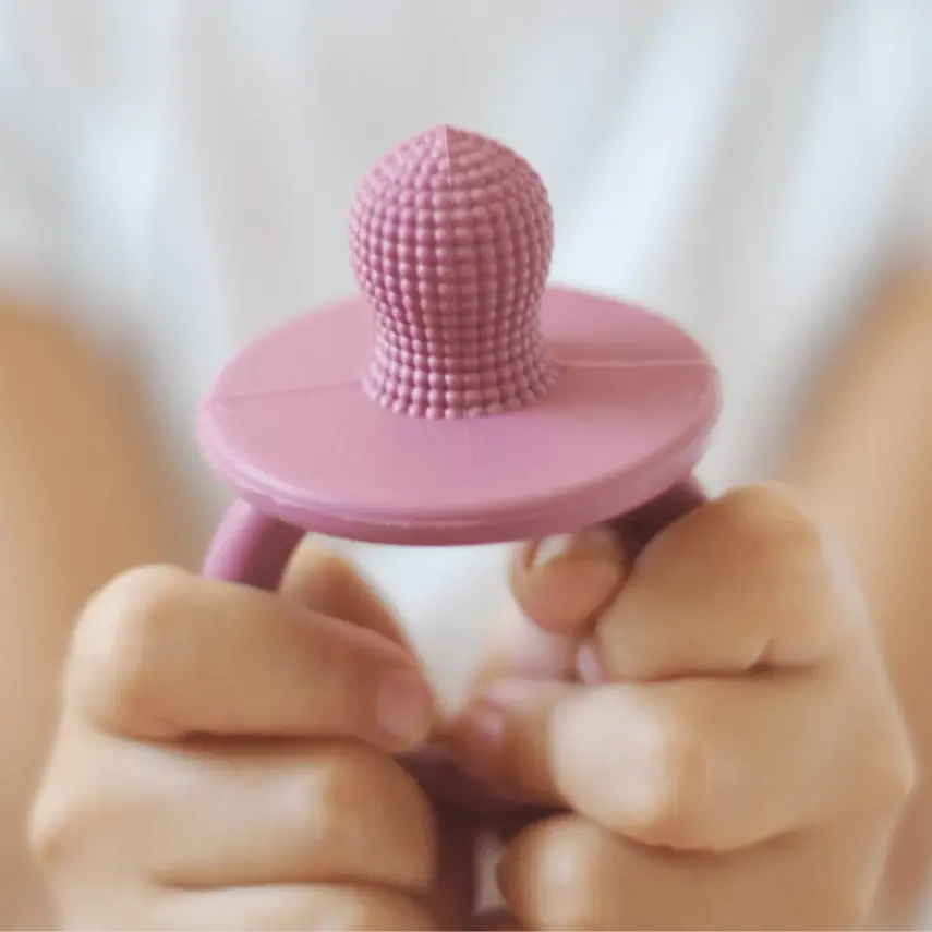 Oioi Gummy Silikon Diş Kaşıyıcı 3+ Ay Pinky Pink - 4