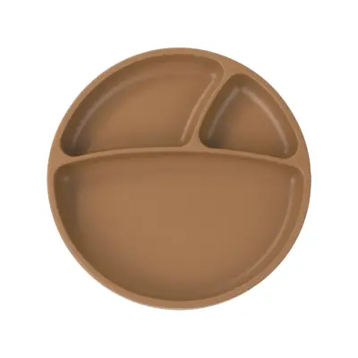 OiOi Porsiyon Vakumlu Mama Tabağı Woody Brown 