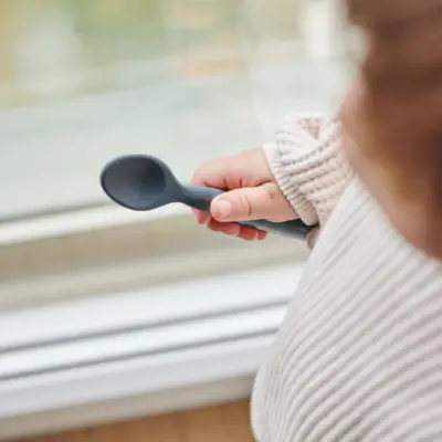 Oioi Puzzle Vakumlu Mama Tabağı+Nam Nam Mama Kaşığı Woody Brown-Powder Grey - 5