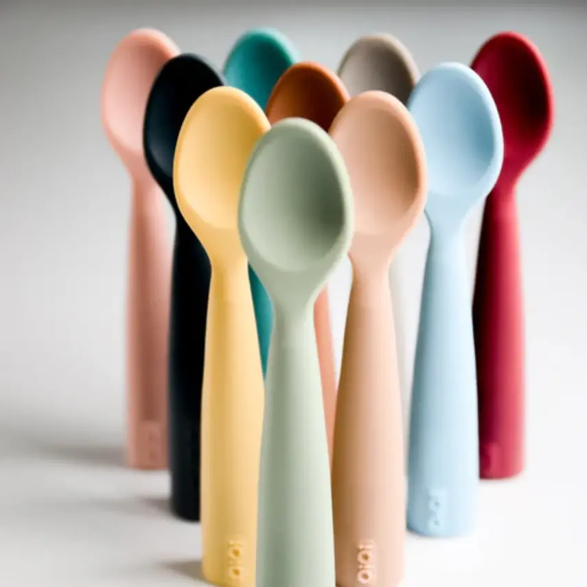 Oioi Puzzle Vakumlu Mama Tabağı+Nam Nam Mama Kaşığı Woody Brown-Powder Grey - 4