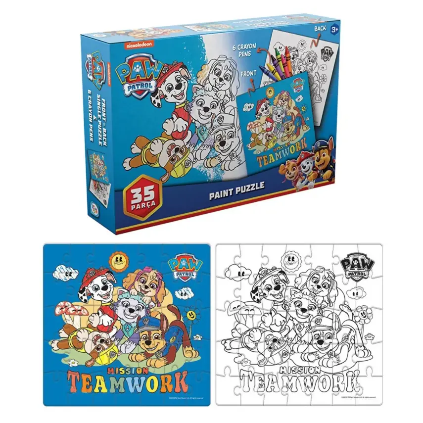 Paw Patrol Boyamalı Puzzle 35 Parça - 1
