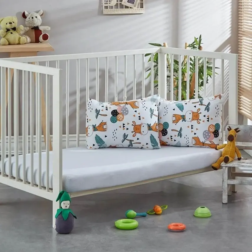 Penye Bebek Çarşaf Ve Yastık Kılıfı Savana 60*120 - 1
