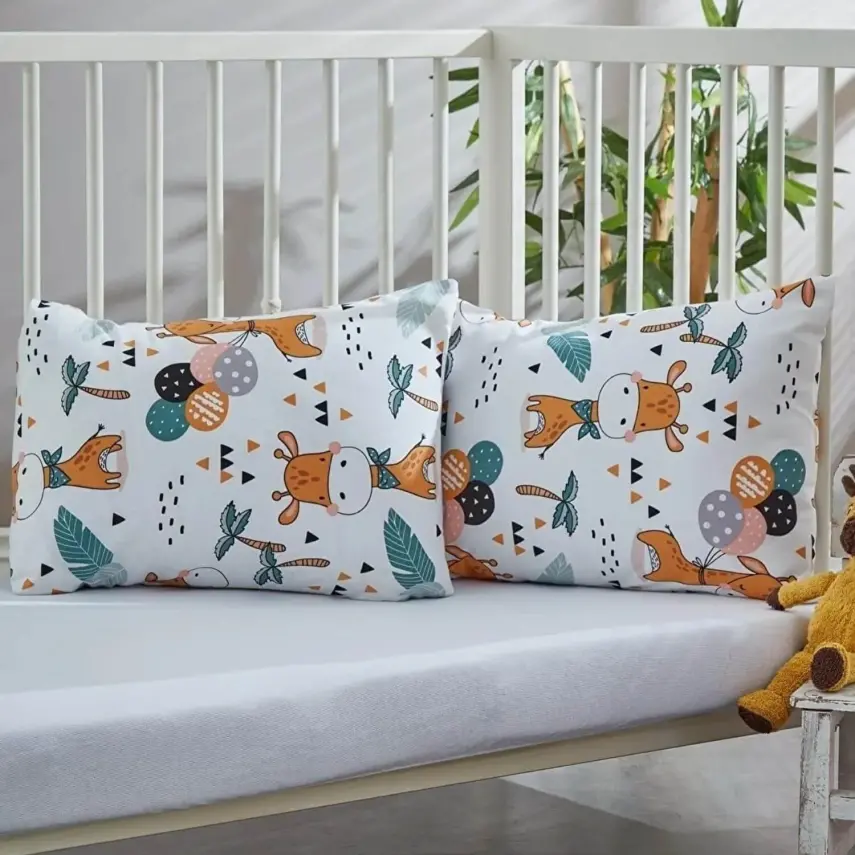 Penye Bebek Çarşaf Ve Yastık Kılıfı Savana 60*120 - 2