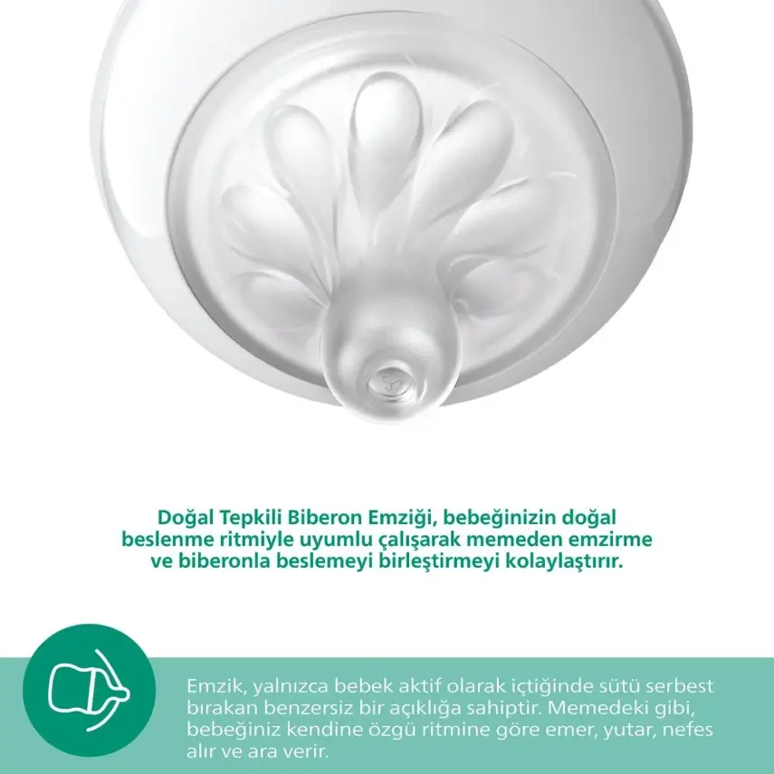 Philips Avent Doğal Tepkili Cam Biberon 240ml 1+ Ay - 6