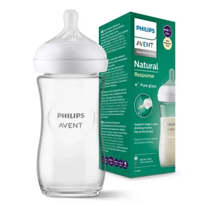 Philips Avent Doğal Tepkili Cam Biberon 240ml 1+ Ay - 1