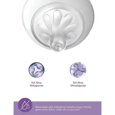 Philips Avent Doğal Tepkili PP Biberon 260ml 1+ Ay Mavi - 15