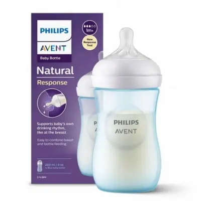 Philips Avent Doğal Tepkili PP Biberon 260ml 1+ Ay Mavi - 3