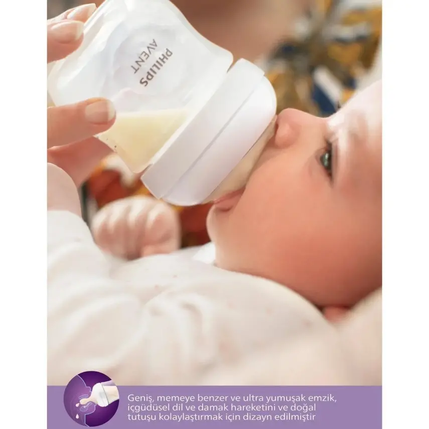 Philips Avent Doğal Tepkili PP Biberon 260ml 1+ Ay Mavi - 18