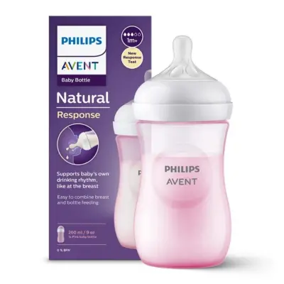 Philips Avent Doğal Tepkili PP Biberon 260ml 1+ Ay Pembe - 1