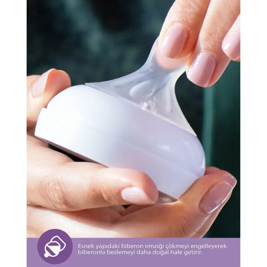 Philips Avent Doğal Tepkili PP Biberon 260ml 1+ Ay Pembe - 8