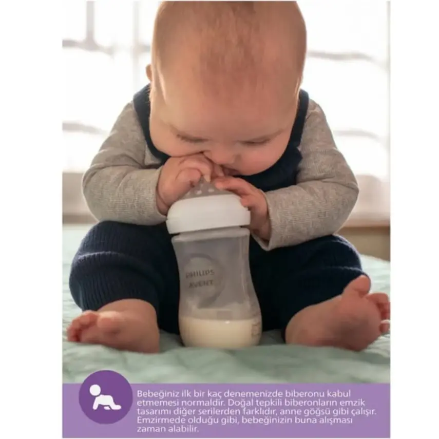 Philips Avent Doğal Tepkili PP Biberon Seti 2li 125ml 0+ Ay - 19