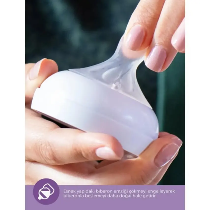 Philips Avent Doğal Tepkili PP Biberon Seti 2li 260ml 1+ Ay - 7