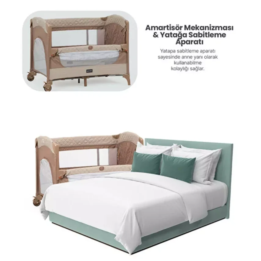 Pierre Cardin Luna Anne Yanı Oyun Parkı 60x100 cm Kahve - 2