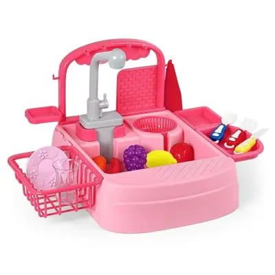 Pilli Mutfak Lavabosu Pembe