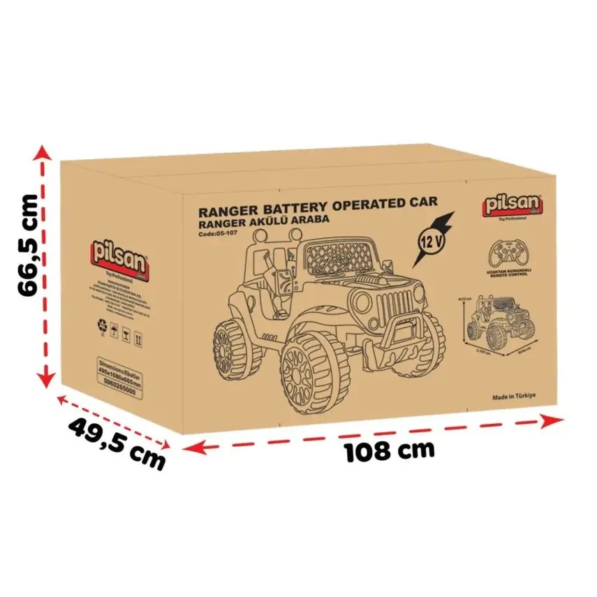 Pilsan Ranger Uzaktan Kumandalı Akülü Araba Pembe - 6